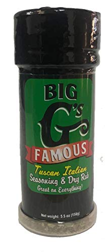 Tuscan Italian Seasoning and Dry Rub, Award Winning, Special Blend of Herbs & Spices, Great on Everything! Grilling, Smoking, Roasting, Cooking, or Baking! By: Big G's Food Service
