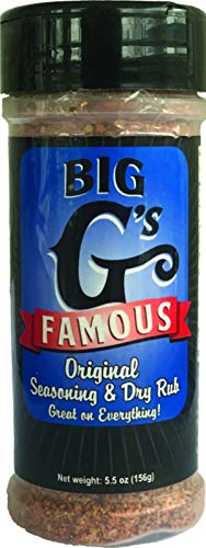 Original Barbecue BBQ Seasoning and Dry Rub, Award Winning, Special Blend of Herbs & Spices, Great on Everything! Grilling, Smoking, Roasting or Cooking! BIG 5.5oz JAR By: Big G's Food Service