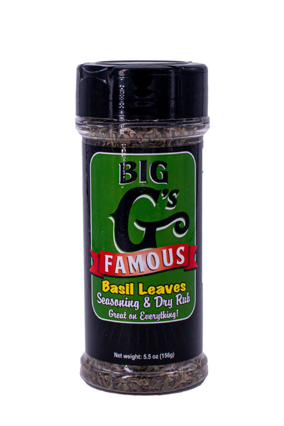 Basil leaves dry rub bottle